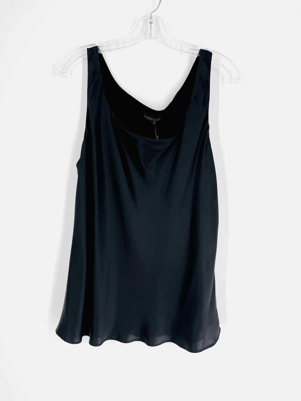 Lafayette 148 Size 16 Black Silk Designer Top-Sleeveless